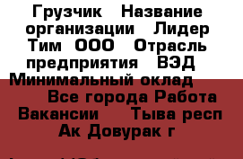 Грузчик › Название организации ­ Лидер Тим, ООО › Отрасль предприятия ­ ВЭД › Минимальный оклад ­ 32 000 - Все города Работа » Вакансии   . Тыва респ.,Ак-Довурак г.